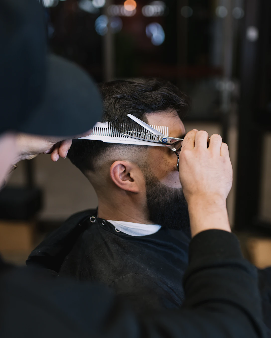 After — clean scissor-cut finish