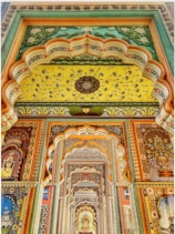 a colorful building with intricately painted walls and ceilings