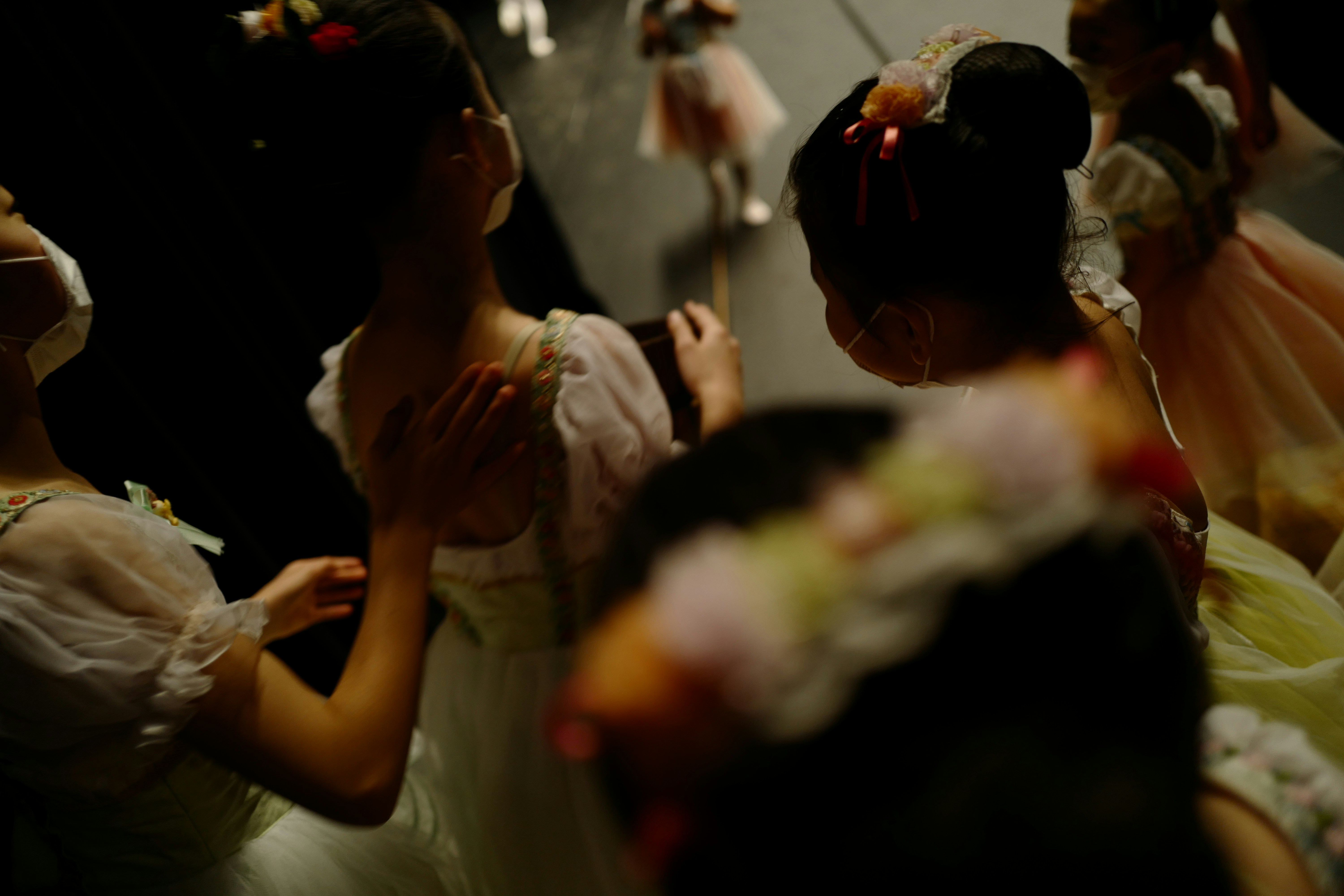 Group of young girls in dance formation