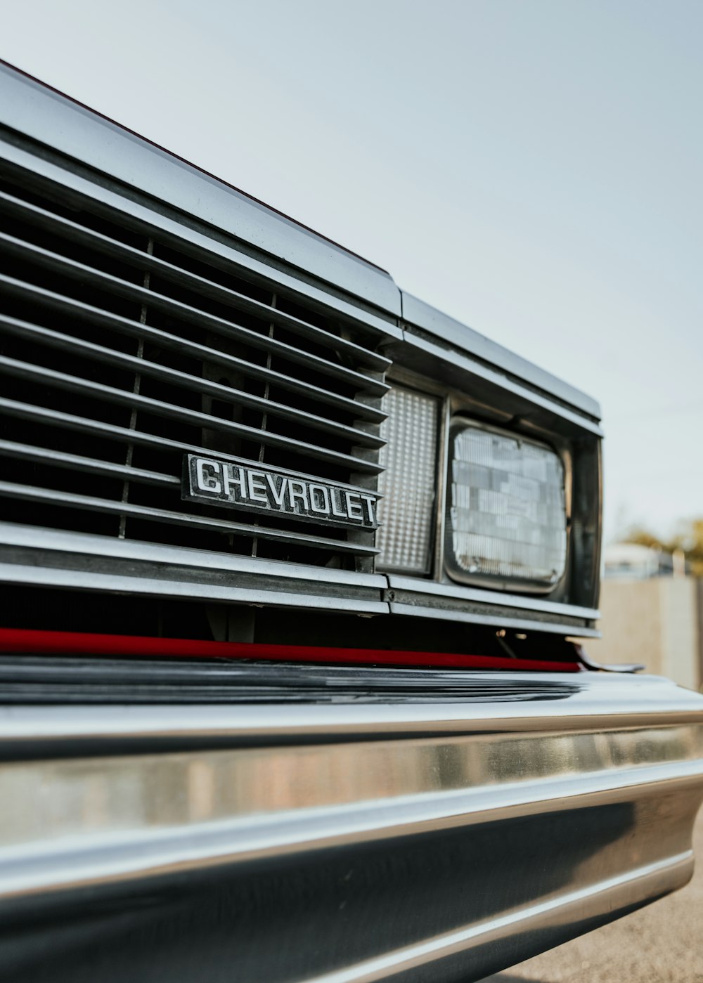 a close up of the grille of a car