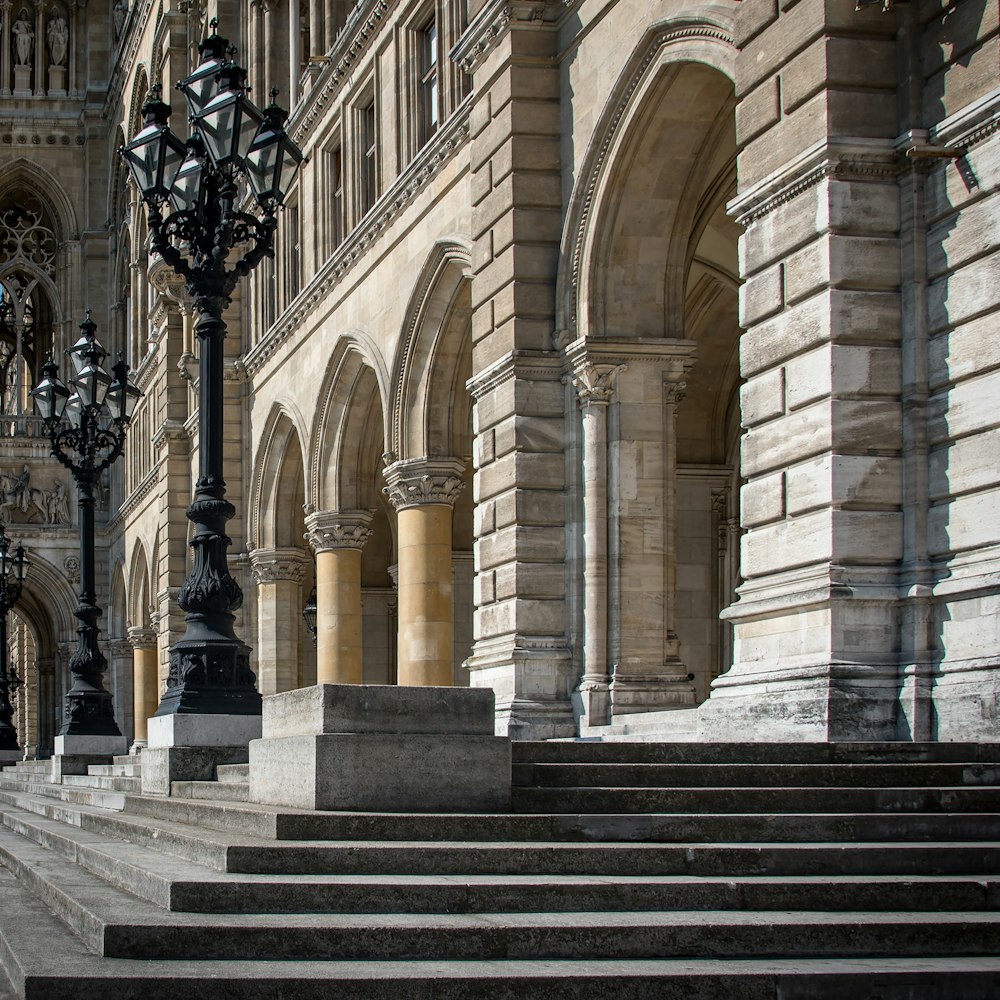 a large building with a bunch of stone steps