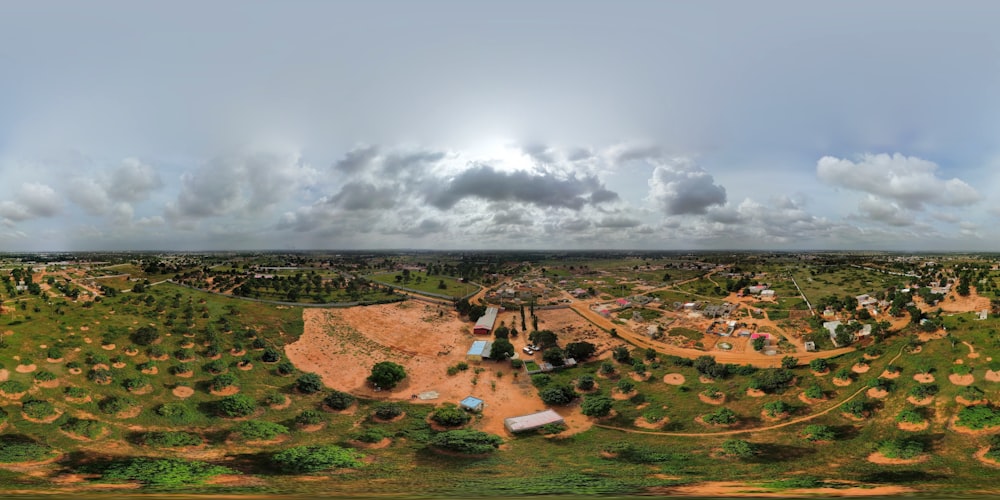 a panoramic view of a rural area