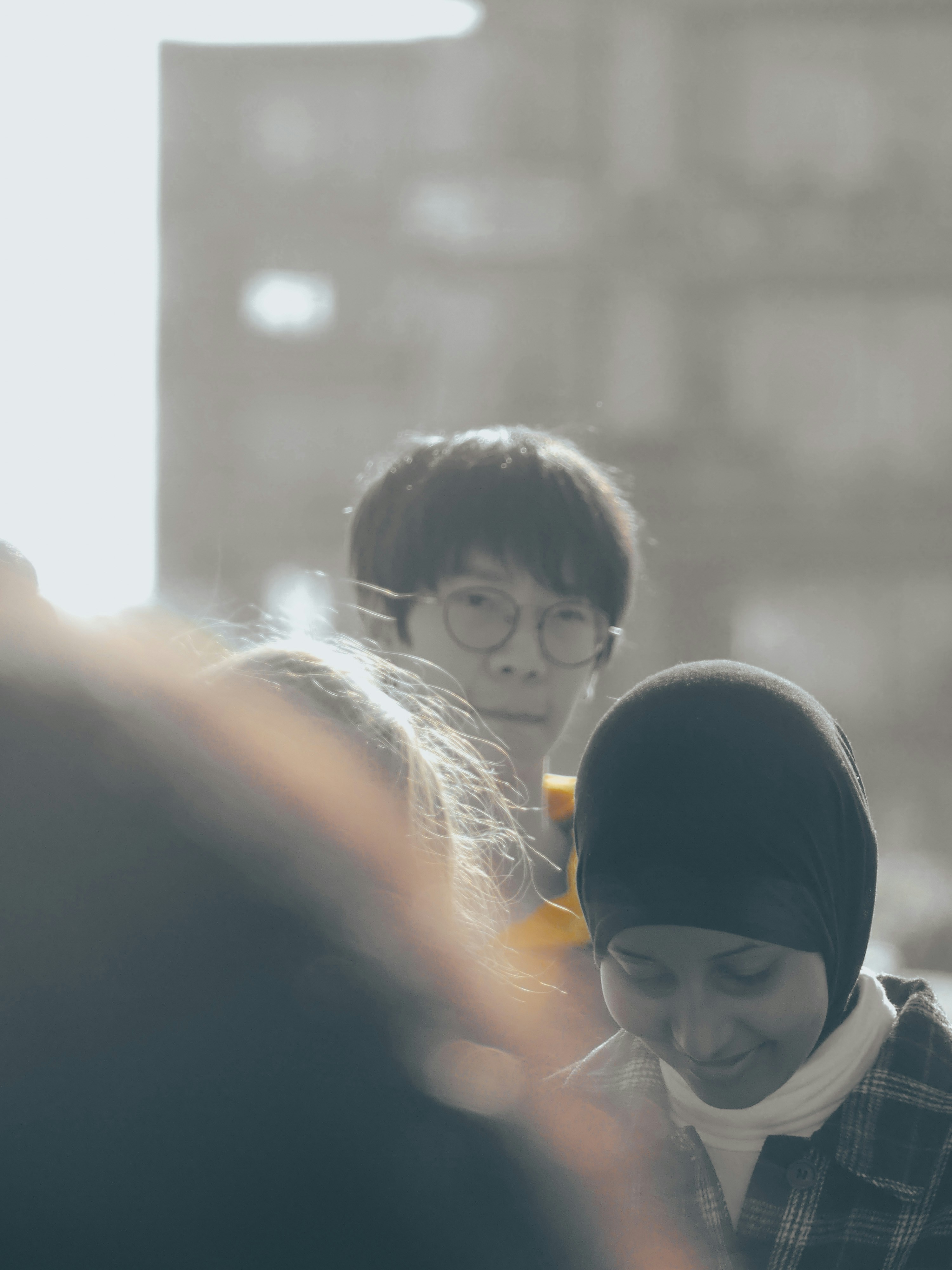 a group of people standing next to each other