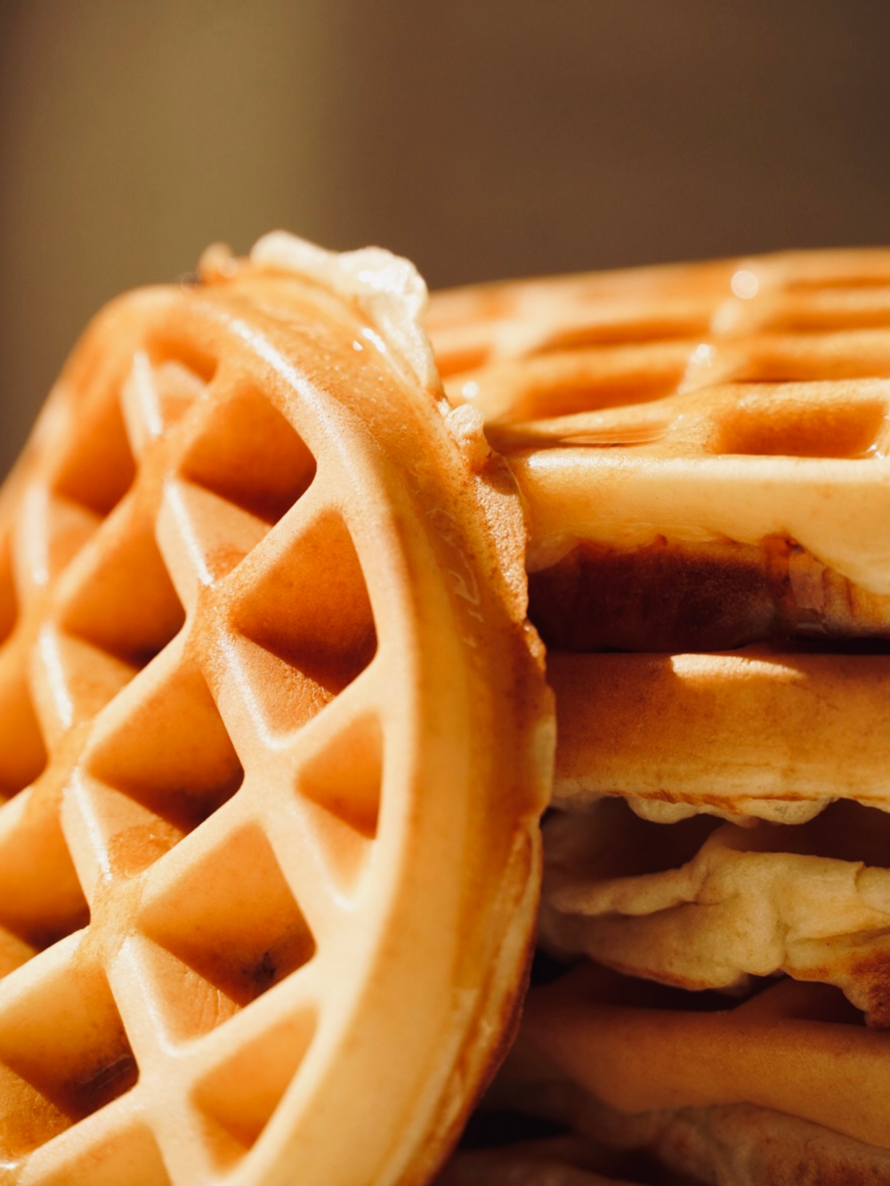 a stack of waffles sitting on top of each other