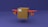 a cardboard box with a red propeller on it