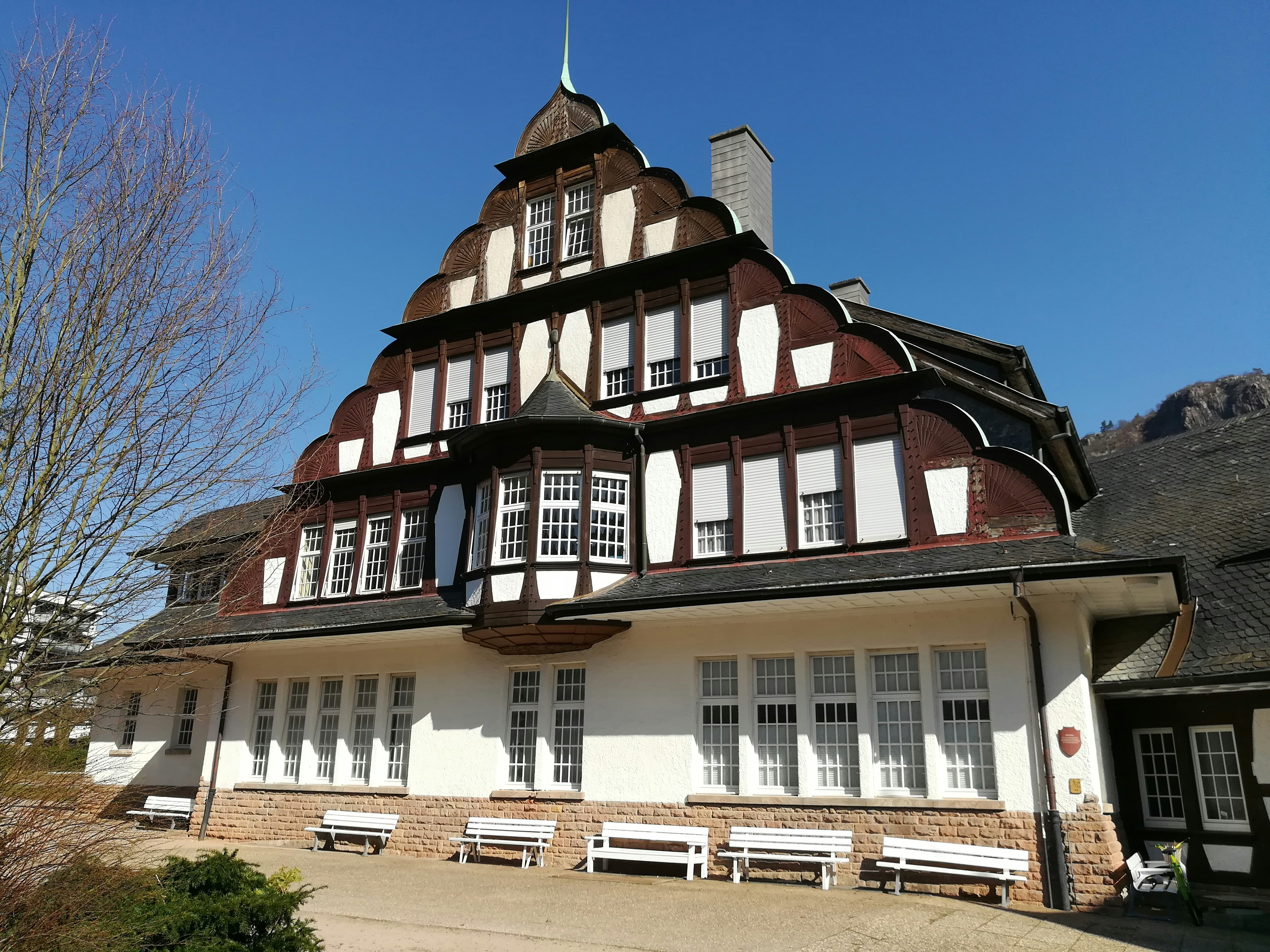 a large building with a tall tower with lots of windows
