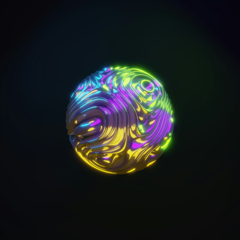 a circular object that is glowing in the dark