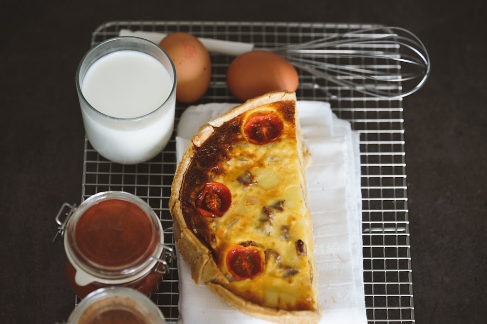 a pizza sitting on top of a table