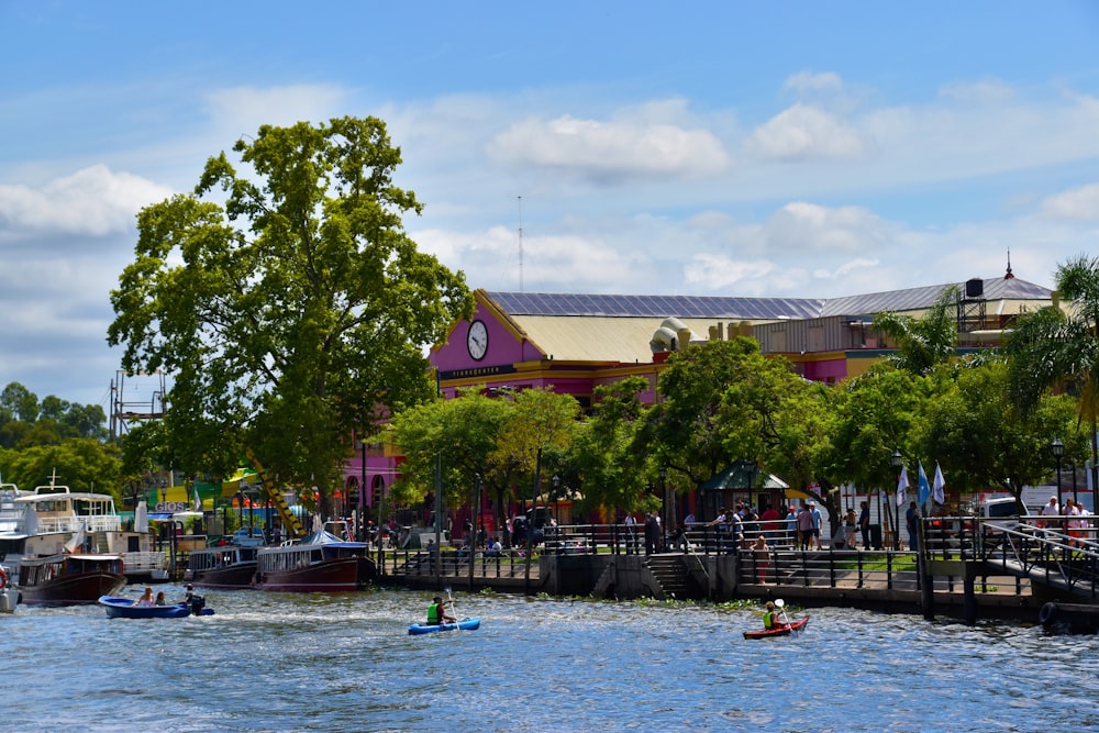 a body of water with boats in it