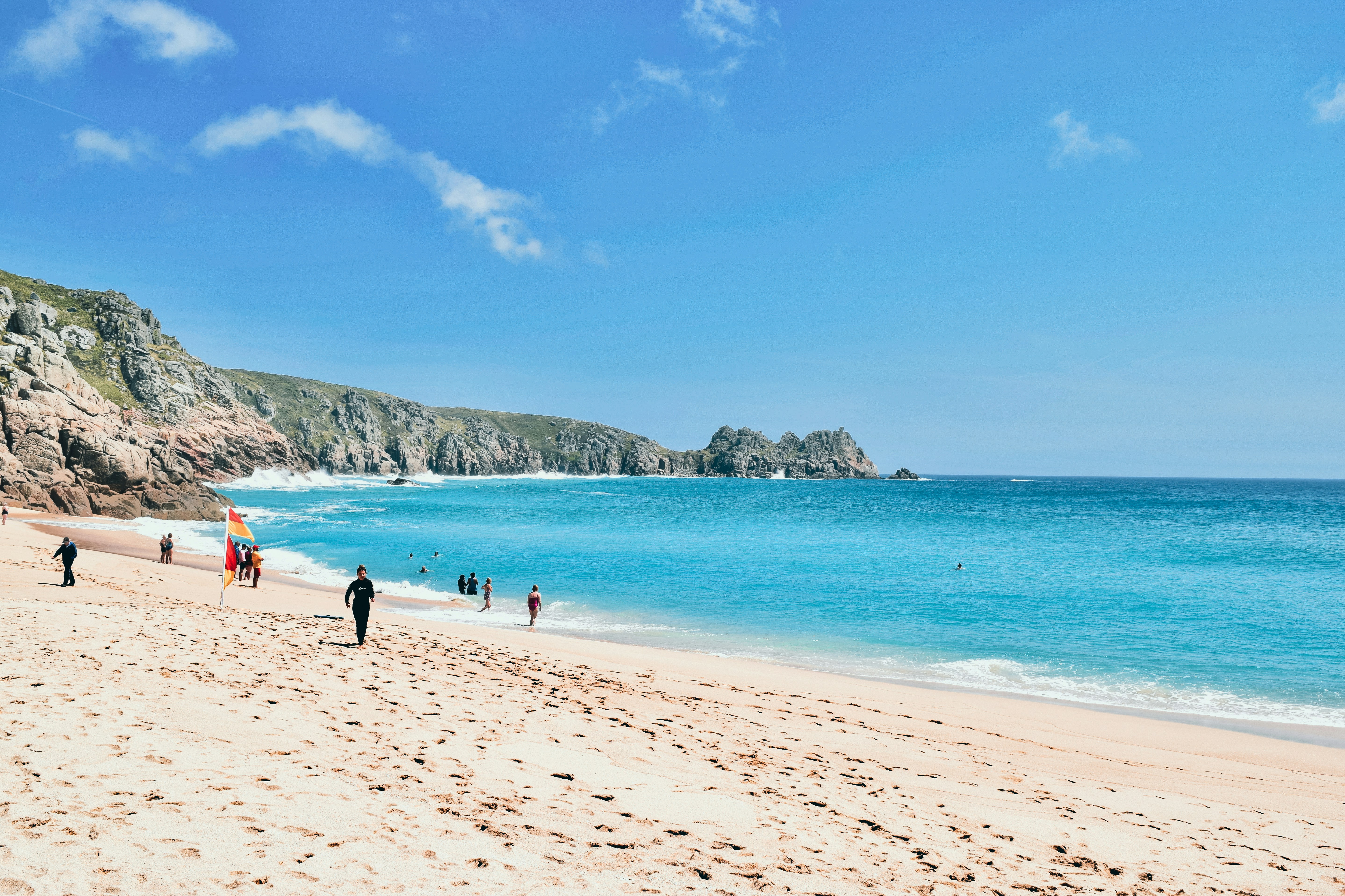 Porthcurno Beach, mid summer