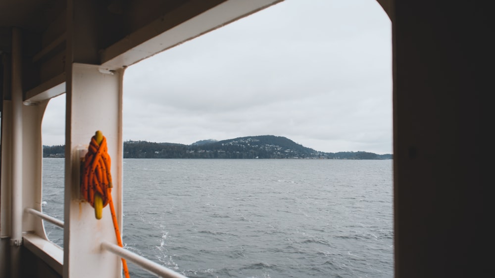 a view of a body of water from a boat