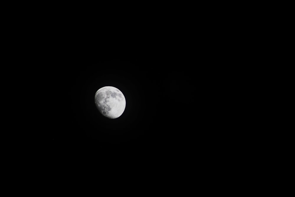 a full moon in the dark night sky