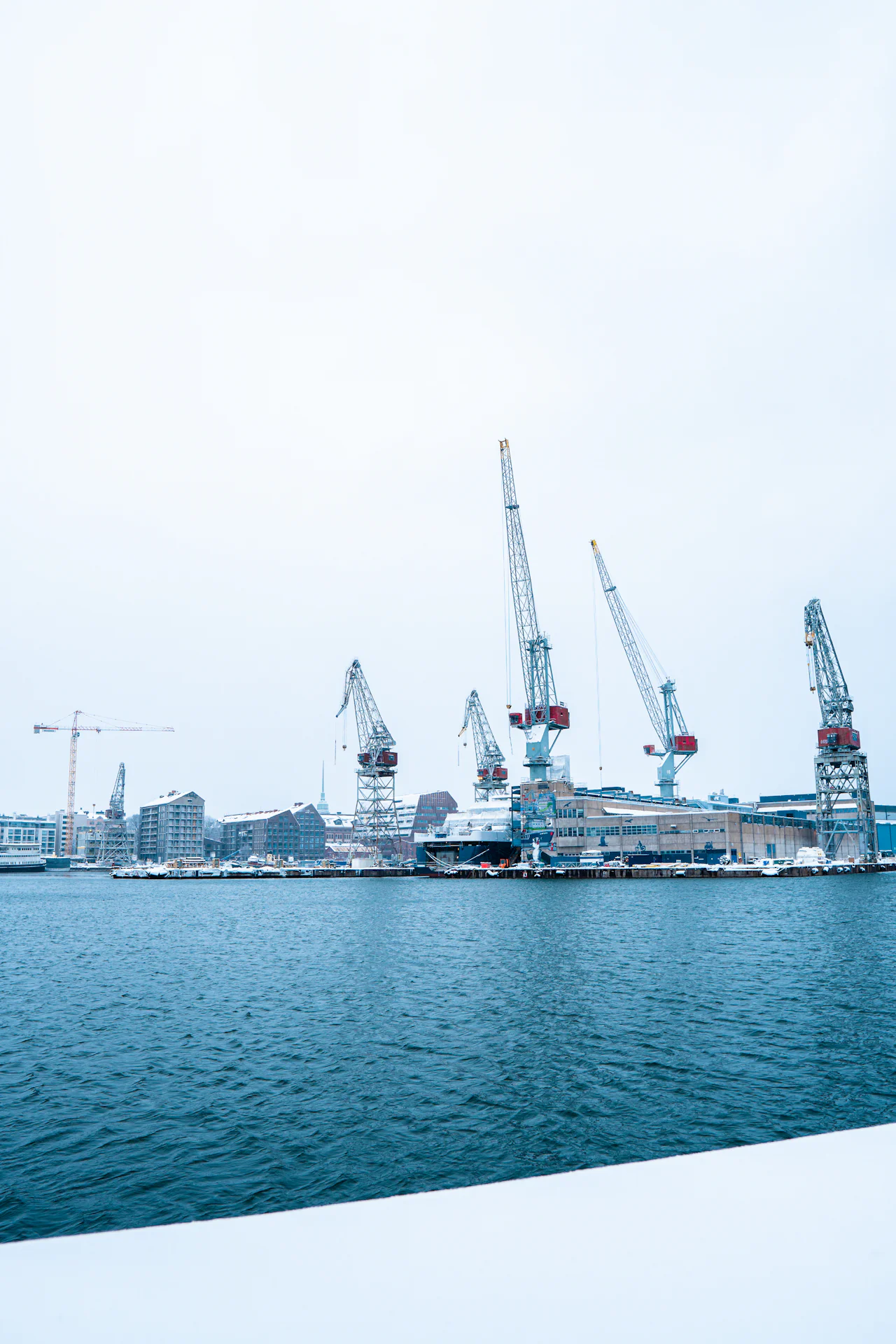 Port cranes at the waterfront