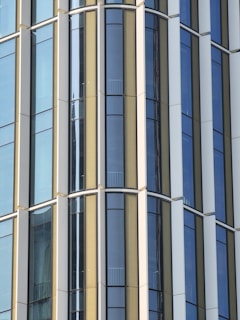 Commercial building facade showcasing clean lines and glass windows