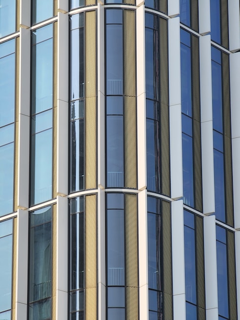 Commercial building facade showcasing clean lines and glass windows