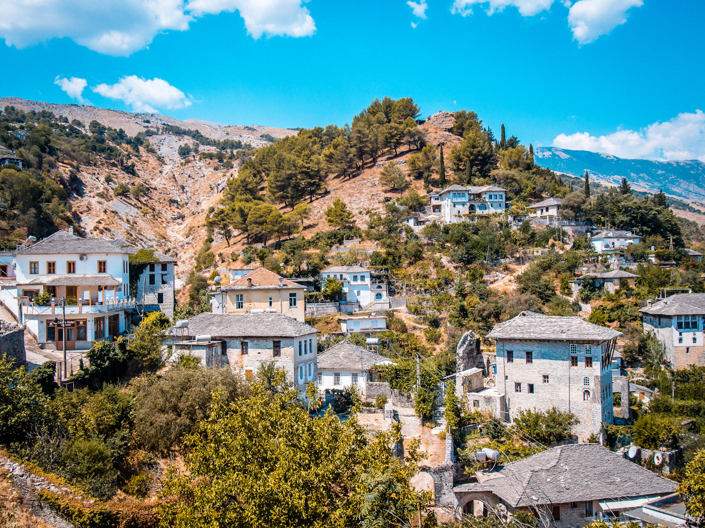Gjirokastër old town in southern Albania