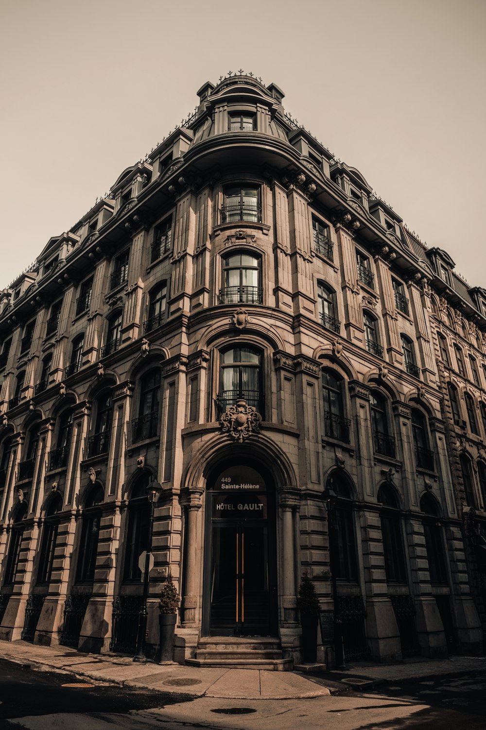 a large building with a clock on the top of it