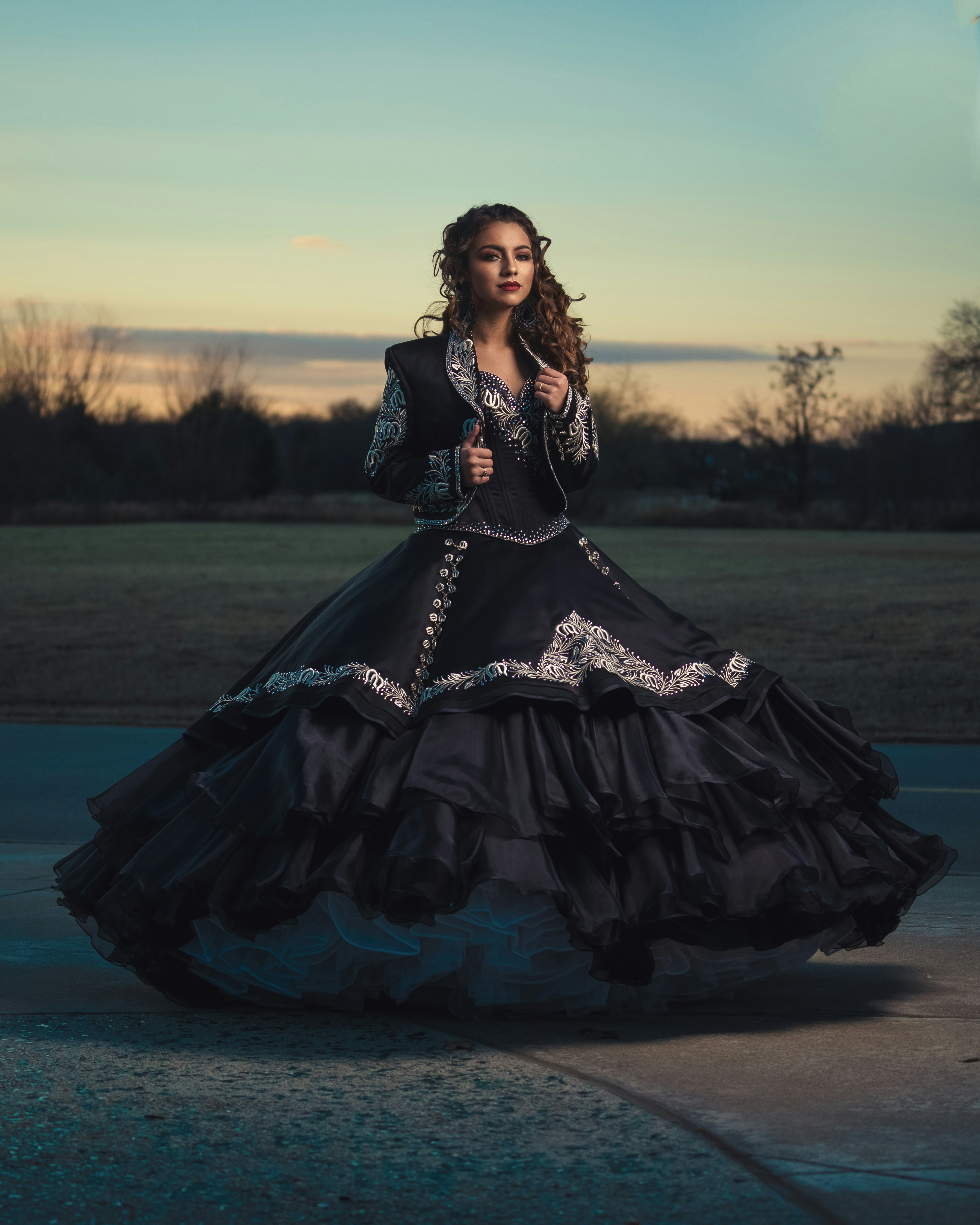 white and black flower dress Women's Floral Print Smocked Midi Size:EU 38 Illusion ~black and white leopard