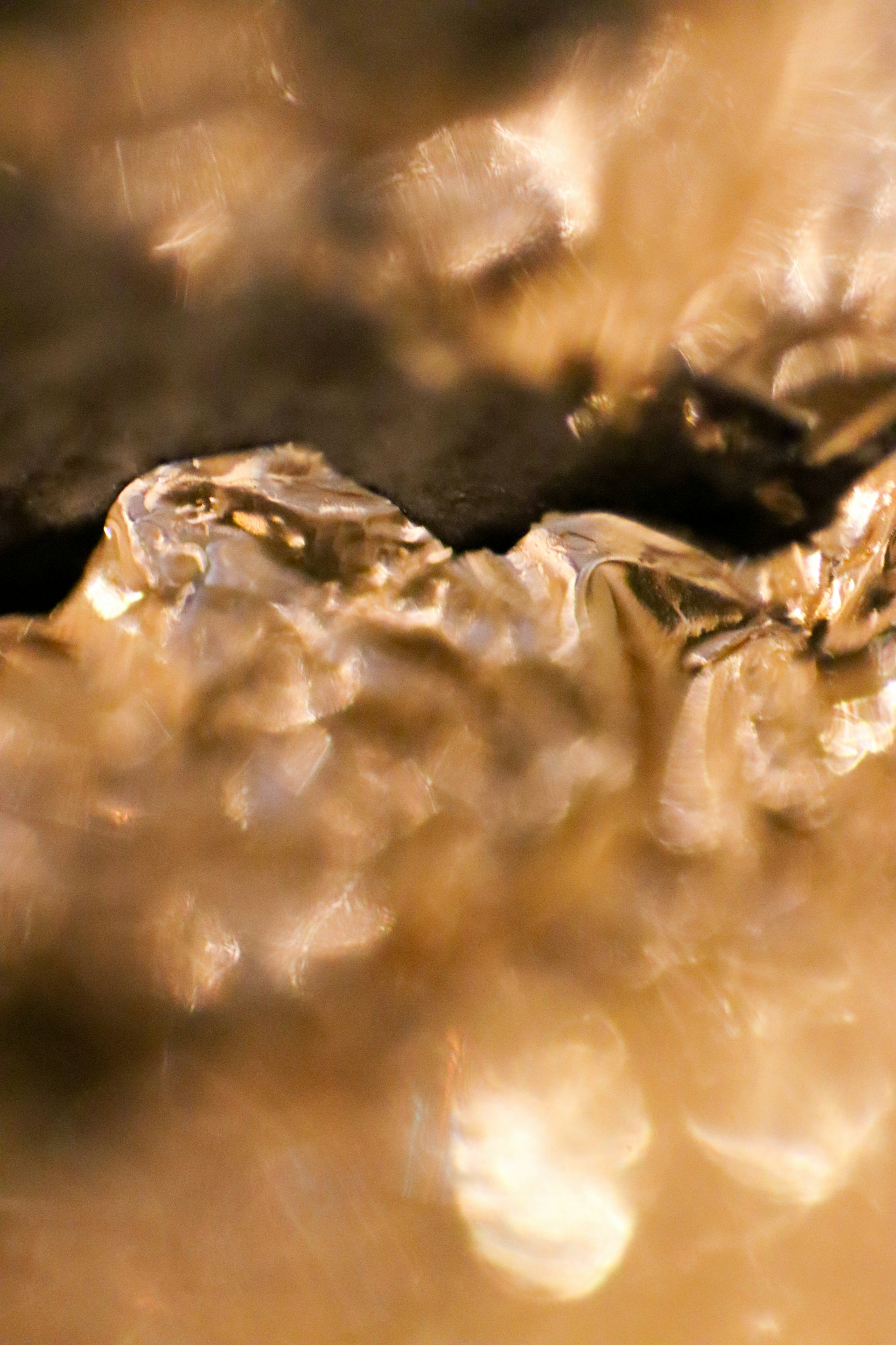 a close up of a piece of food on a table