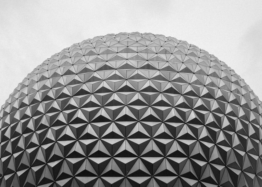 a black and white photo of the top of a building