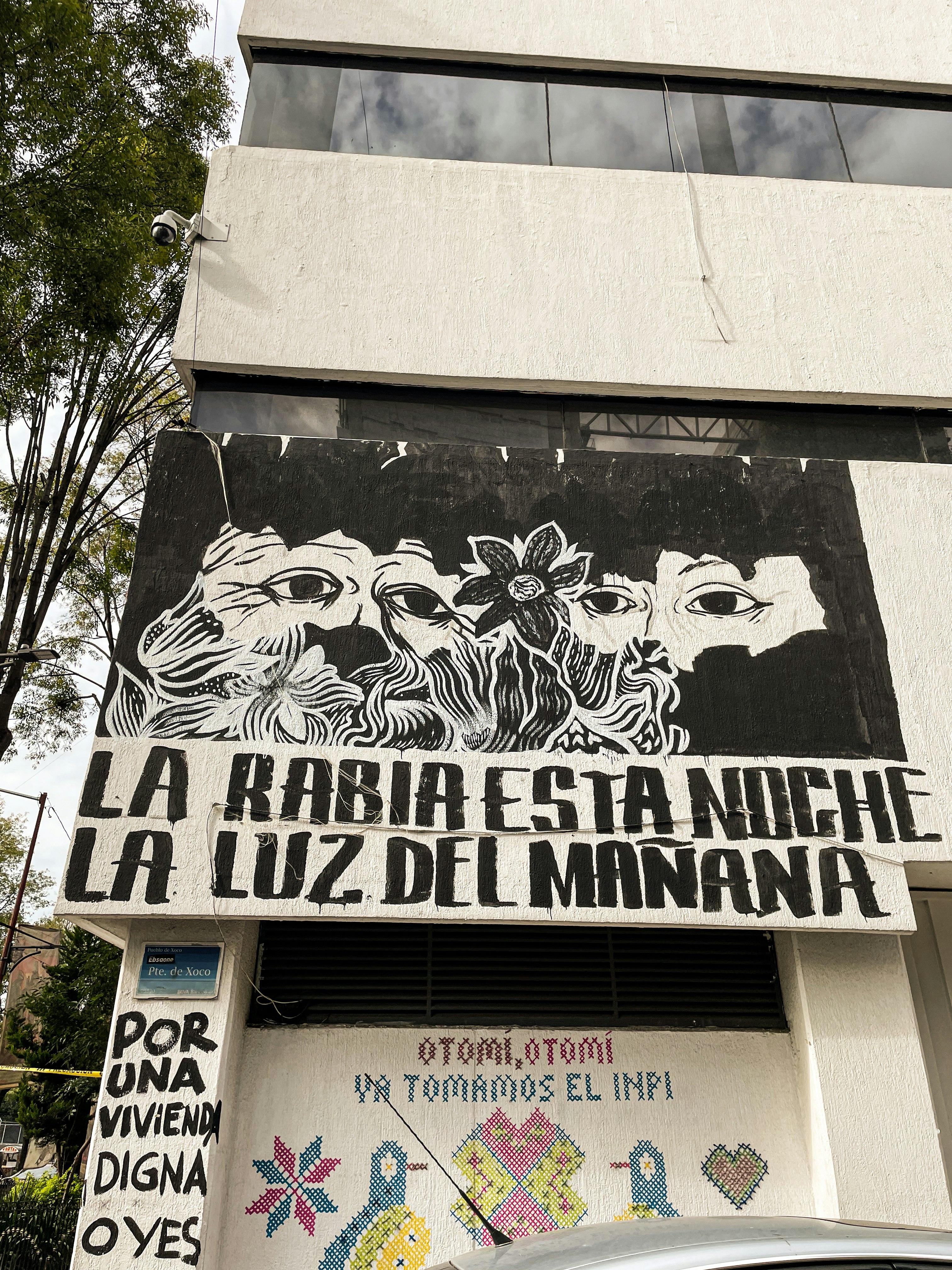 Protest street art by the native and locals against colonialism.