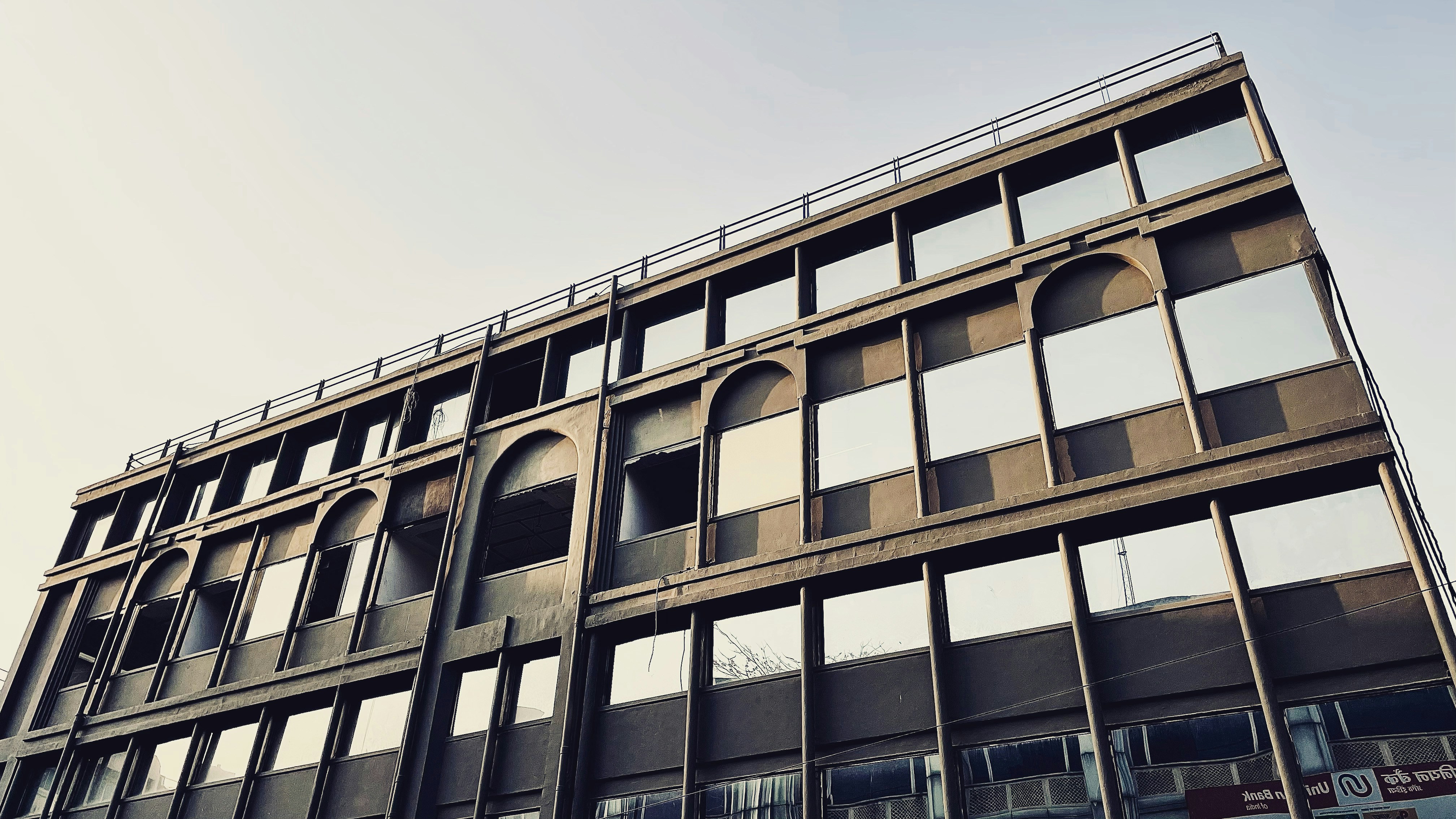 a very tall building with lots of windows