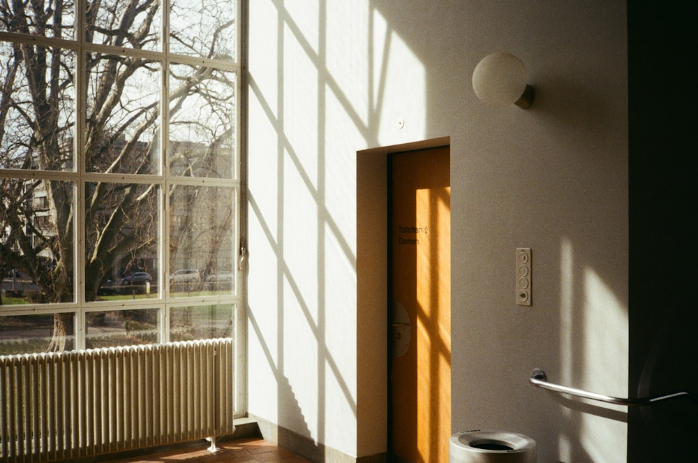 a bathroom with a toilet and a window
