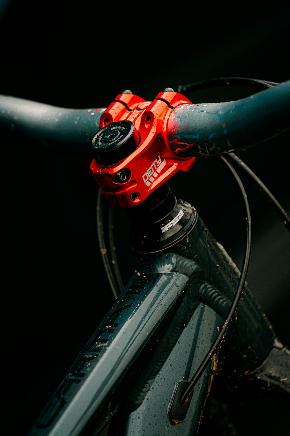 a close up of a bike's handlebars