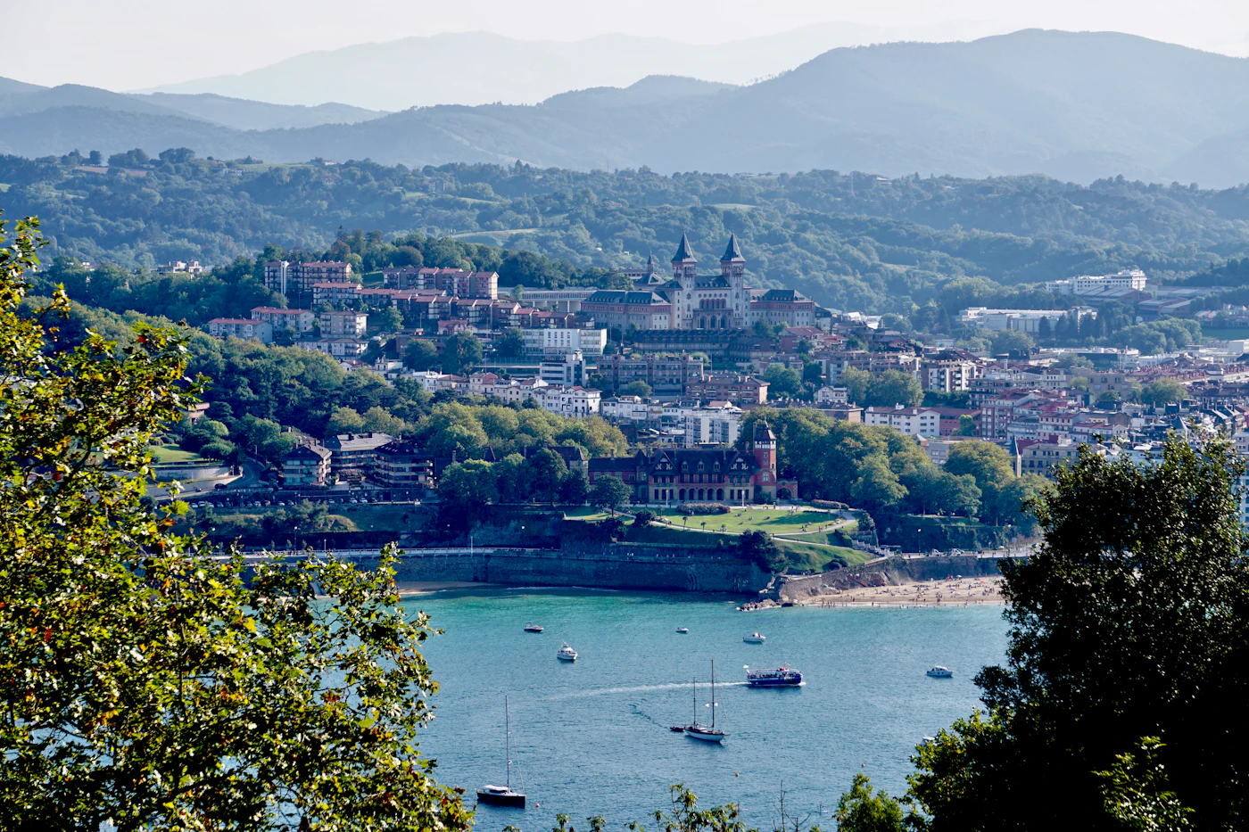 La Concha Bay and San Sebastián seen from Mount Urgull