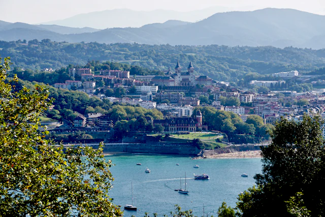 La Concha Bay and San Sebastián seen from Mount Urgull