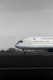 a large passenger jet sitting on top of an airport runway