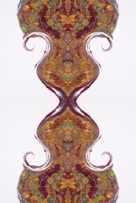 A colorful abstract illustration of mathematical symbols and shapes intertwined.