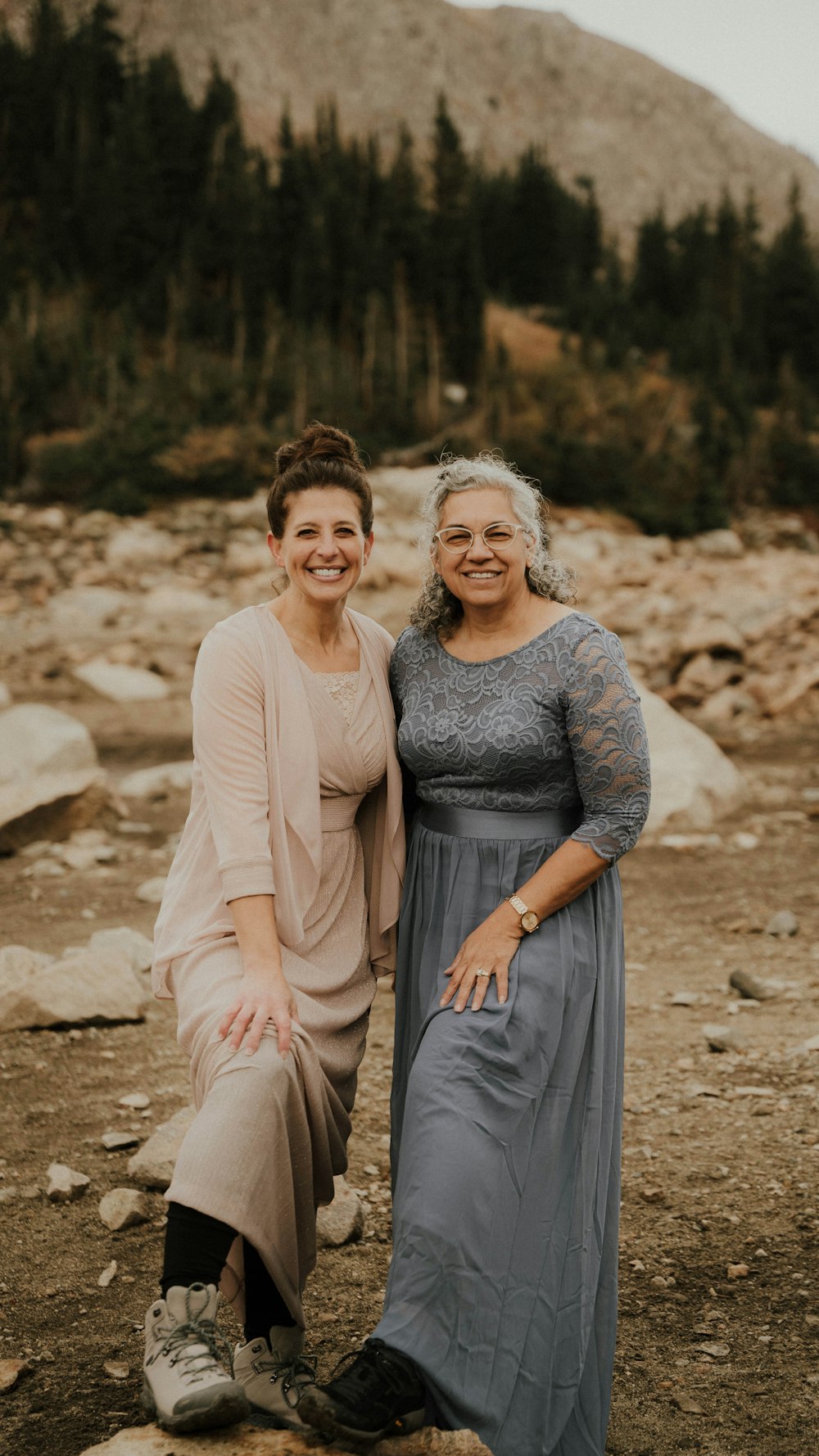 a couple of women standing next to each other