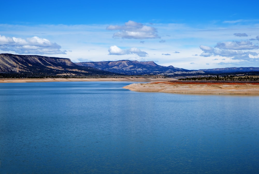 a large body of water surrounded by mountains