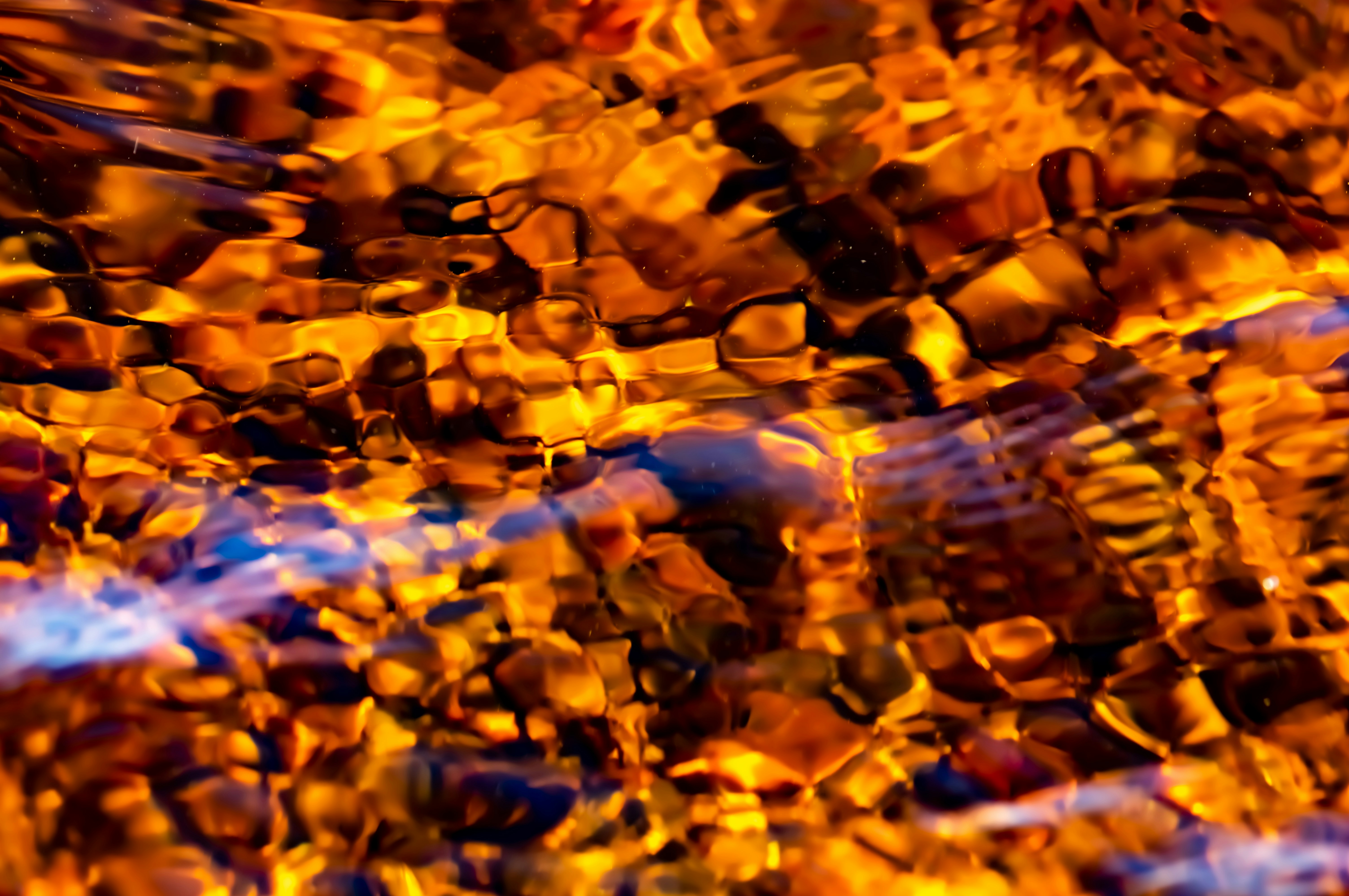 a close up of a fire with a blurry background