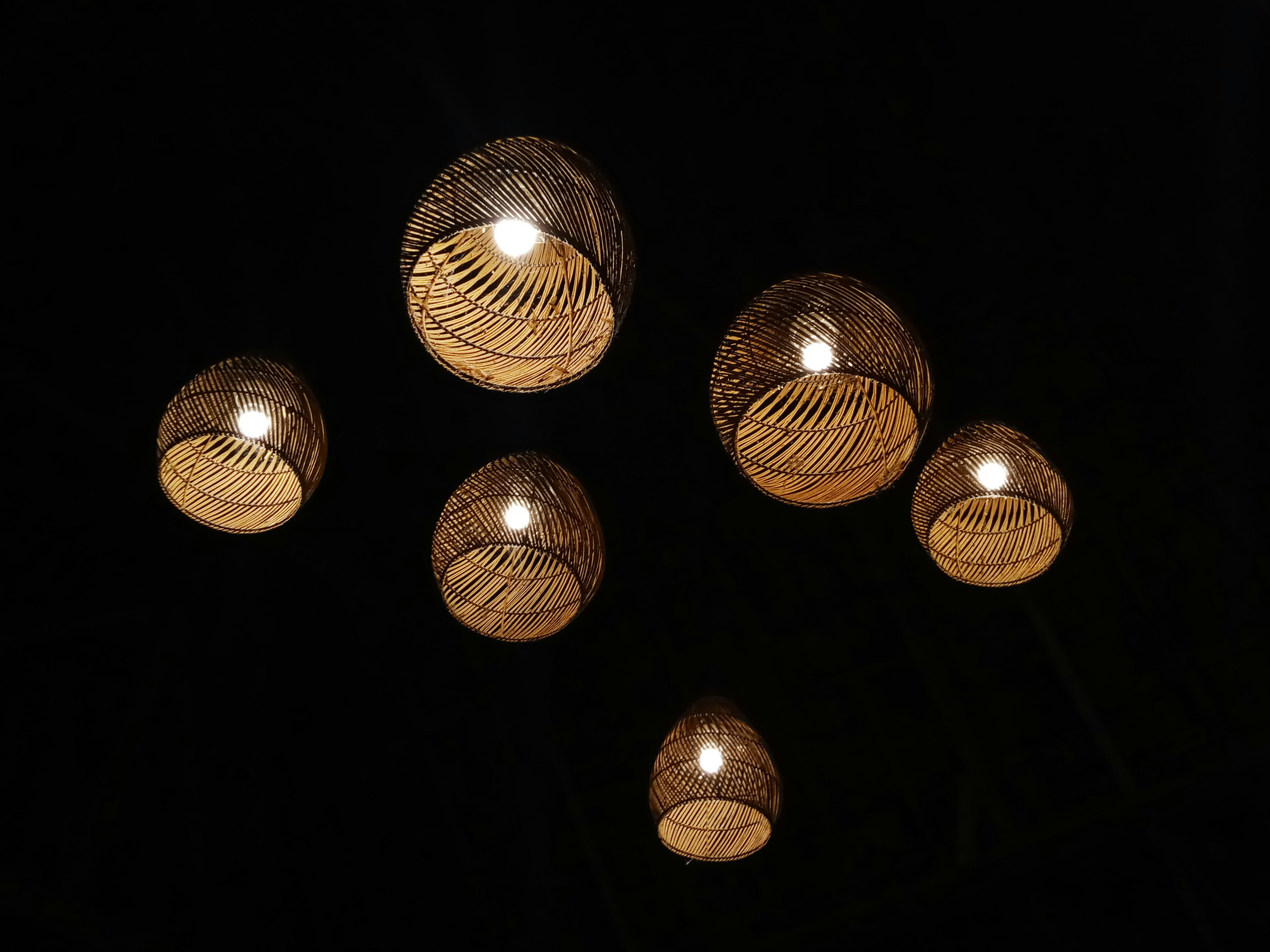 Black Rattan Pendant Lights