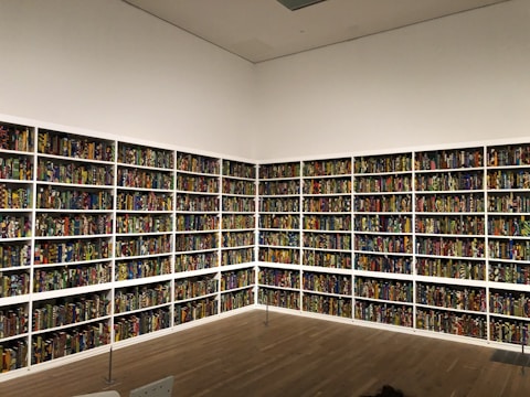 Volunteers sorting donated books in a bright, welcoming space.
