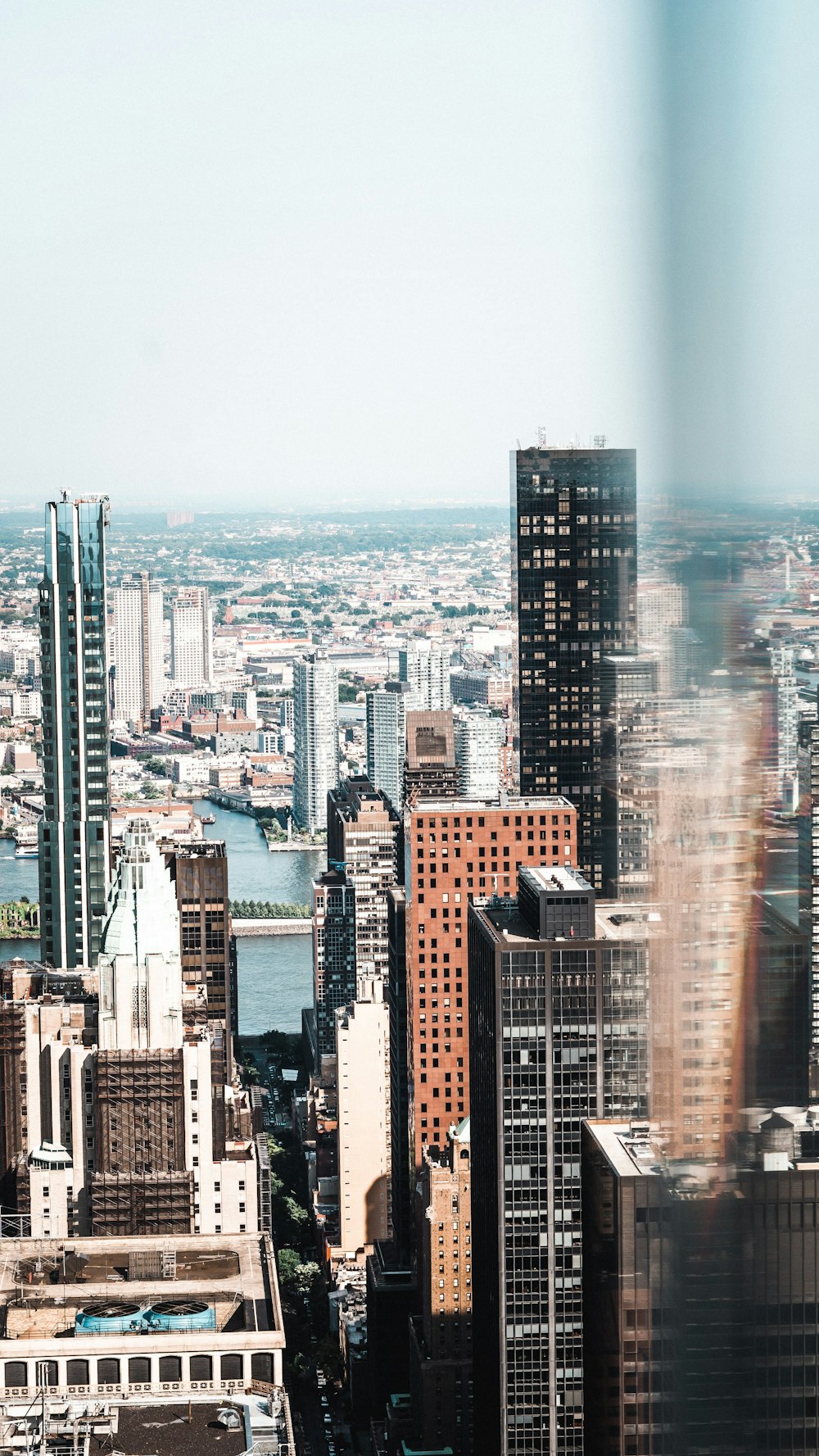 a view of a city from the top of a building