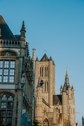 a large building with a clock on the front of it