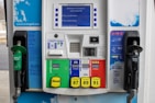 a close up of a gas pump at a gas station
