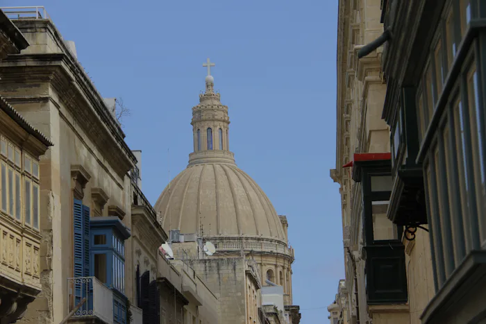 Rooftops and domes of Valletta, Malta