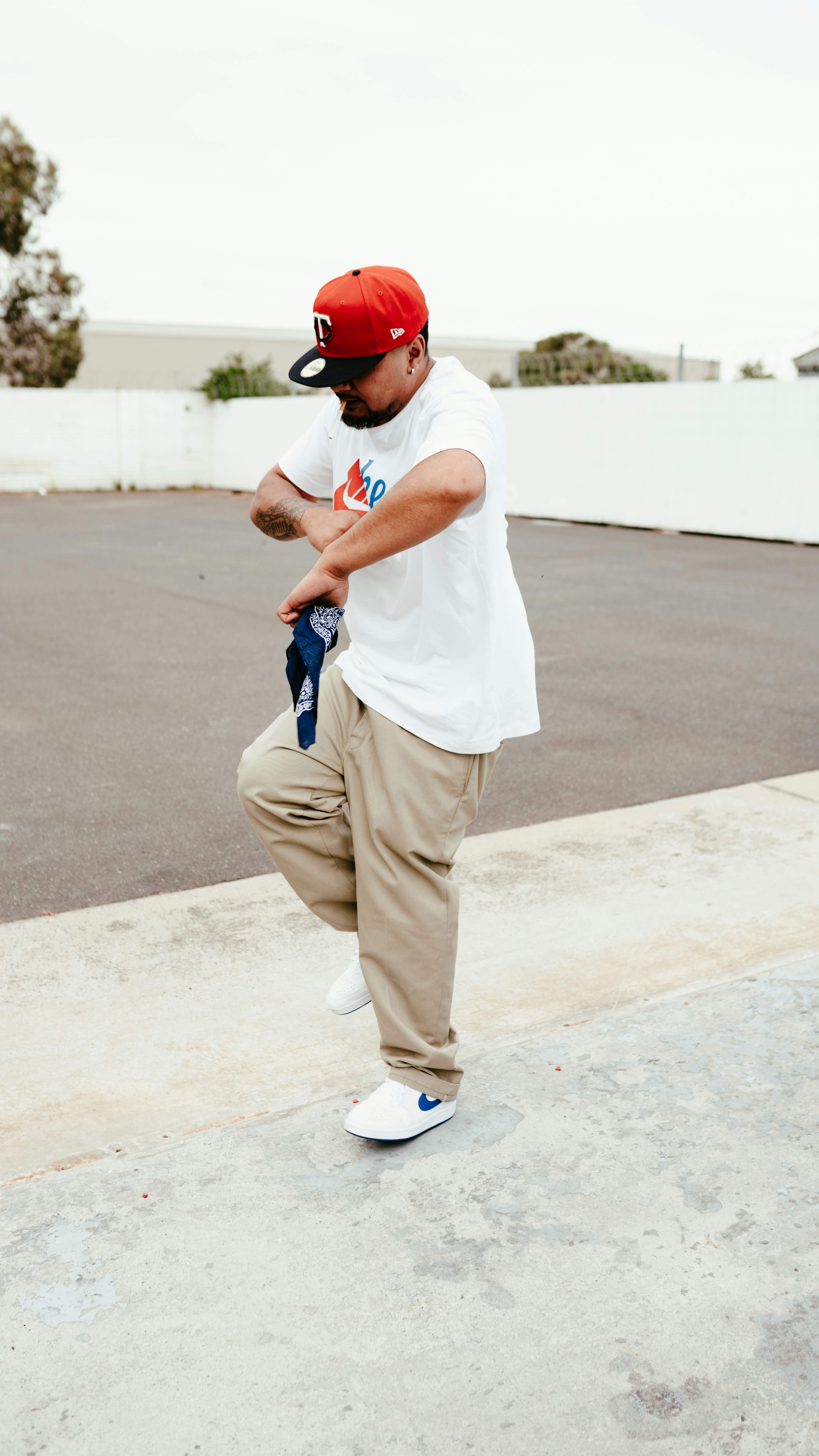 a man is doing a trick on a skateboard