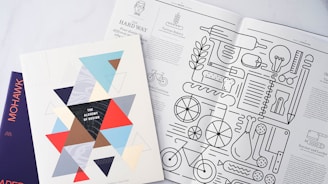 a book opened to a page with a pattern on it