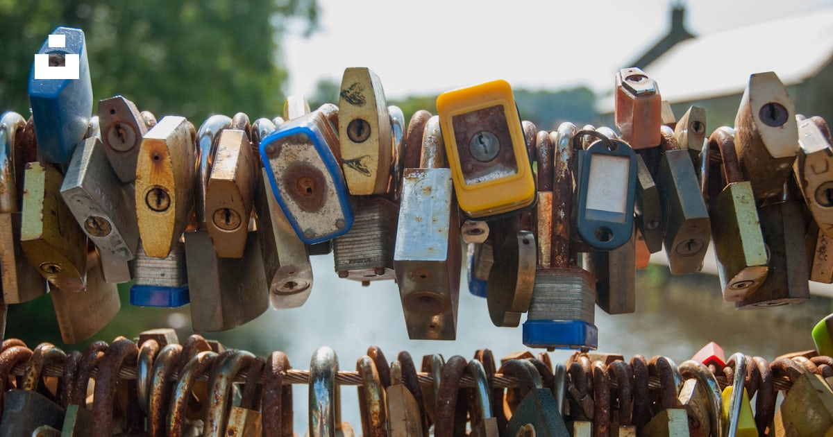 A bunch of locks are hanging on a rope photo – Free Grey Image on Unsplash