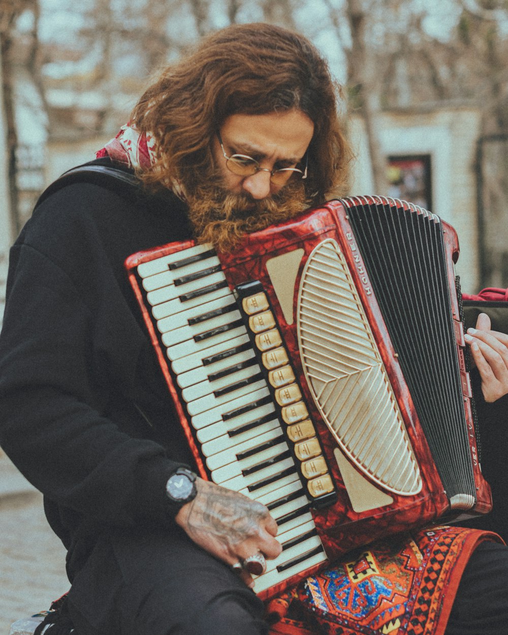 a person holding a microphone