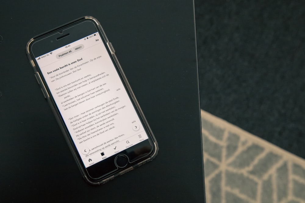 a cell phone sitting on top of a table