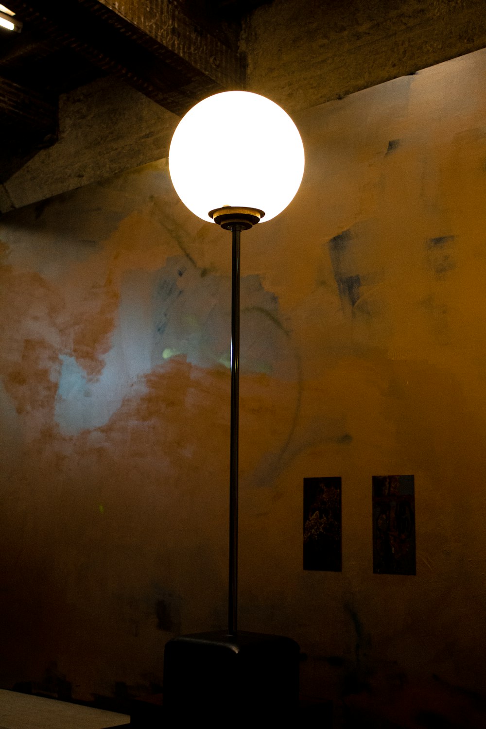 a lamp that is sitting on a table