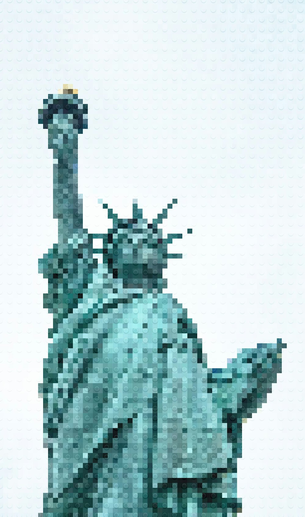 a statue of liberty made out of legos