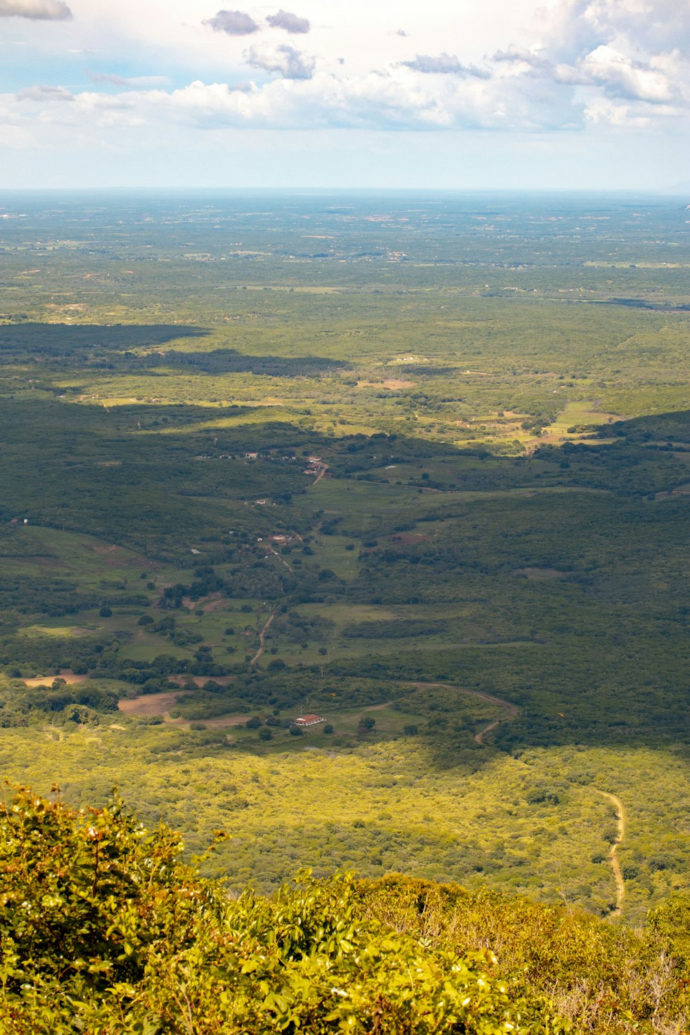 a view of a valley and a valley from a hill