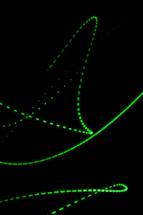 A vibrant green and black graphic representing communication and connection.